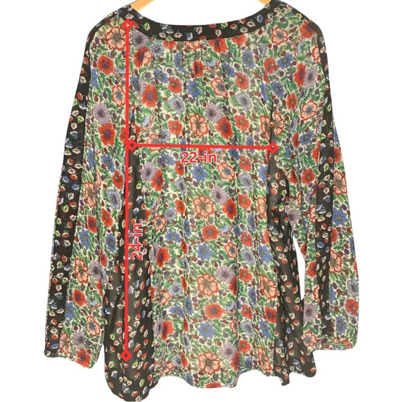 Nanette Lepore Soft Amethyst Multi Print Blouse NWOT - Picture 3 of 3